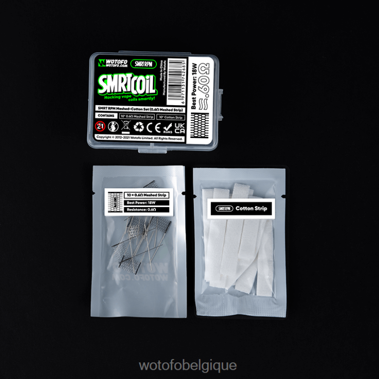Maille 0,4 ohm + coton Wotofo SMRT ensemble en coton résille RPM - WOTOFO price - Z8N2B349