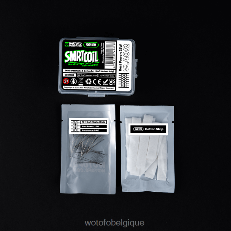 Maille 0,4 ohm + coton Wotofo SMRT ensemble en coton résille RPM - WOTOFO price - Z8N2B349