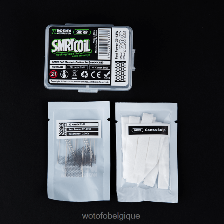 refroidissement nexmesh Wotofo SMRT ensemble en coton et maille pnp - WOTOFO e-cigarette - Z8N2B317