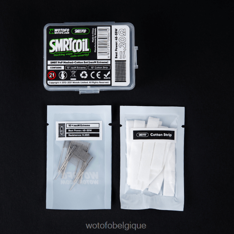 refroidissement nexmesh Wotofo SMRT ensemble en coton et maille pnp - WOTOFO e-cigarette - Z8N2B317