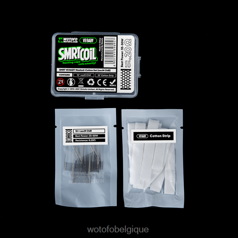 refroidissement nexmesh Wotofo SMRT ensemble en coton et maille pour bébé v8 - WOTOFO Bruxelles - Z8N2B352