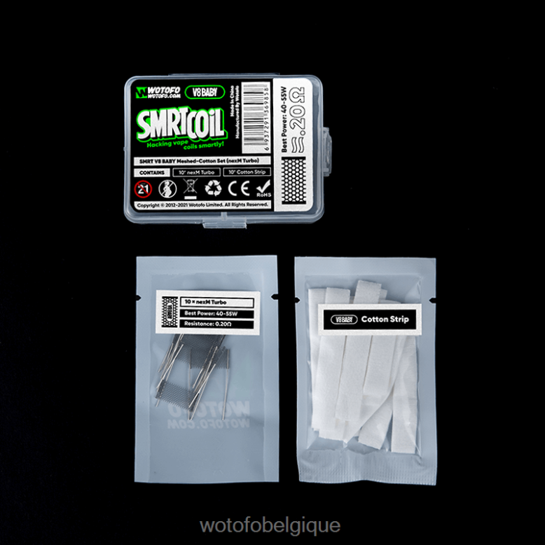 refroidissement nexmesh Wotofo SMRT ensemble en coton et maille pour bébé v8 - WOTOFO Bruxelles - Z8N2B352